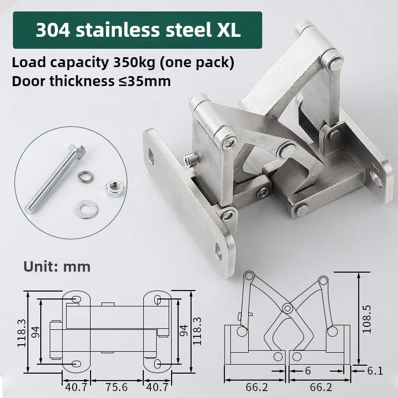 1PCS Stone door hinge Fire hydrant heavy-duty invisible door concealed door stainless steel folding hinge fire box