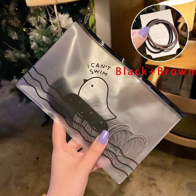 [100 PCS] Basic High Elastic Hair Rope Headdress Rubber Band Hair Rope Female Hair Simple Rubber Band: Hair ring 110-6