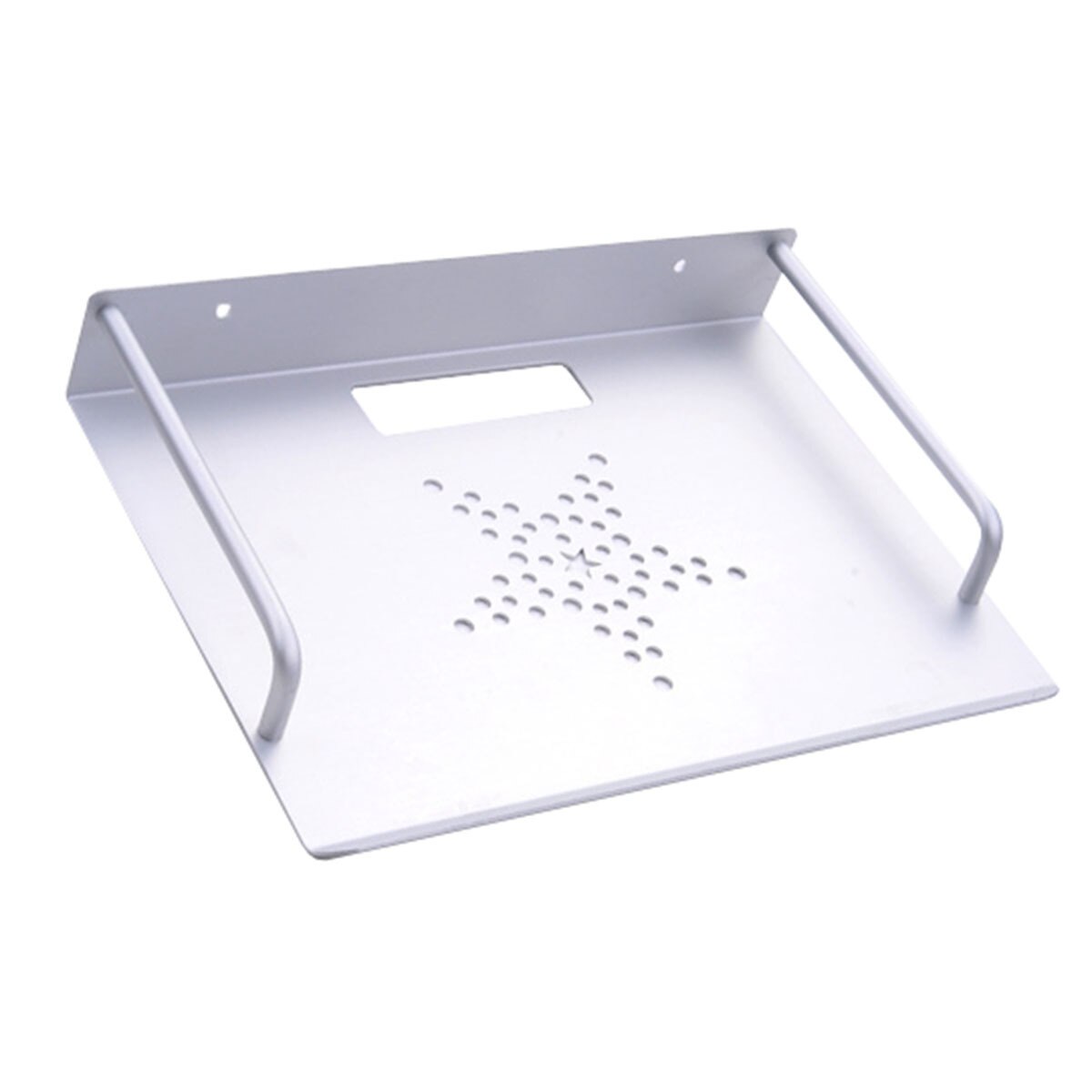 1pcs Mini Wall Mount Storage TV Box Router Shelf Set-top Box Bracket Holder Rack Aluminum Single-layer Space