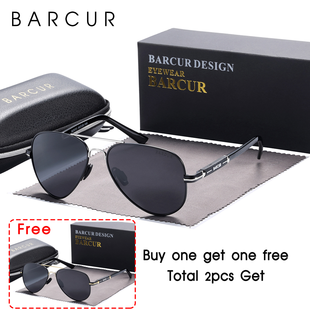Barcur polarisierte herren sonnenbrille Pilot sonnenbrille für männer zubehör fahren angeln, wandern brillen oculos gafas de sol