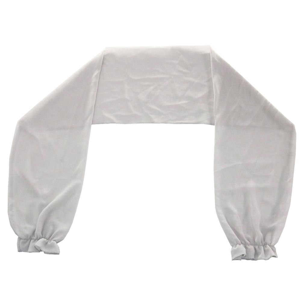 Kvinnor chiffong körning uv skydd arm ärm ryggdrag täcka sjal wrap topp halsduk cape sommar strand sport manschett axel: Grå