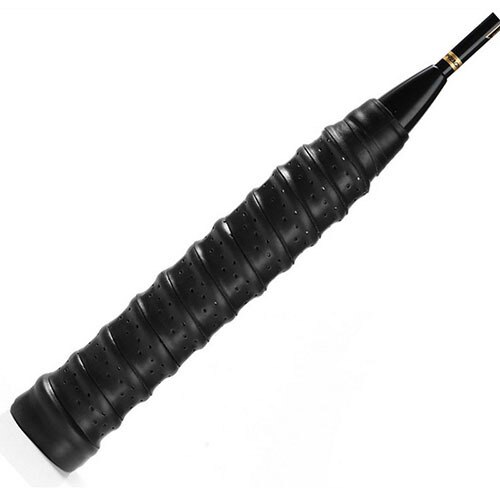 6 farver mærke anti-slip ketcher greb badminton overgreb svedbånd udendørs sports tilbehør tennis tape håndgreb: Sort