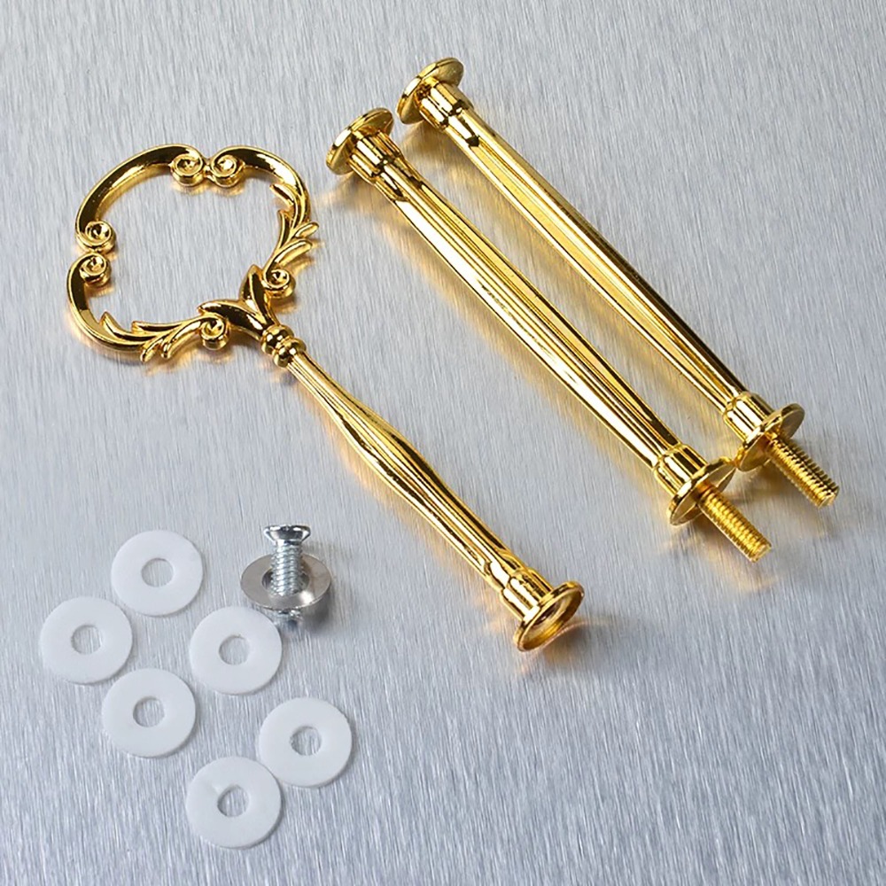 Modischer 2-stufiger 3-stufiger Kuchenplattenständer aus Zinklegierung, Kuchenständer, Kuchentellergriff, abgestuftes Tablett, Kuchen-Cupcake-Halter, Tablett, Ständergriff: Licht Grün