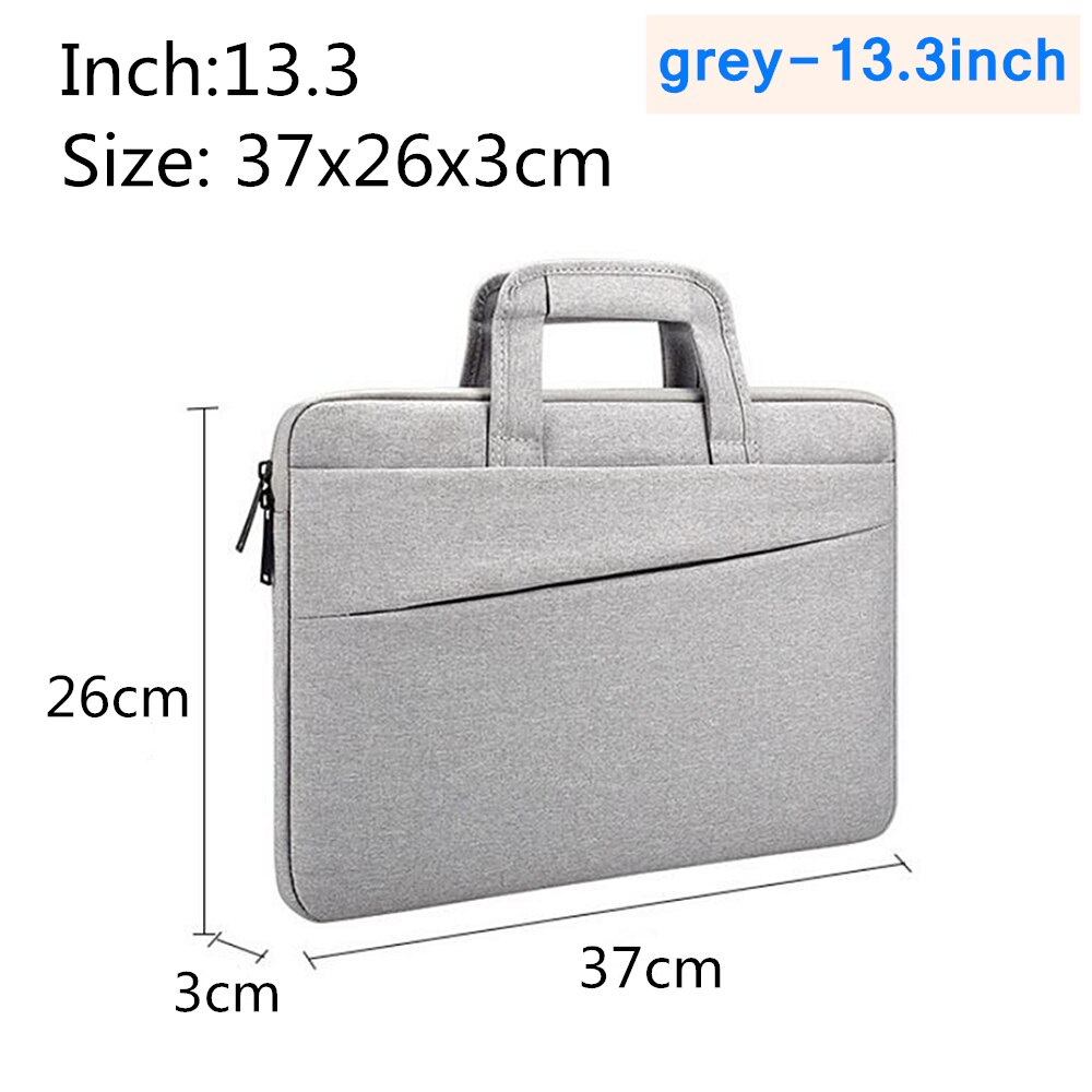 Funda protectora para ordenador portátil, maletín de negocios para Macbook Air Pro de 13,3, 14,1, 15,4 y 15,6 pulgadas, con forro de Apple: grey-13.3inch