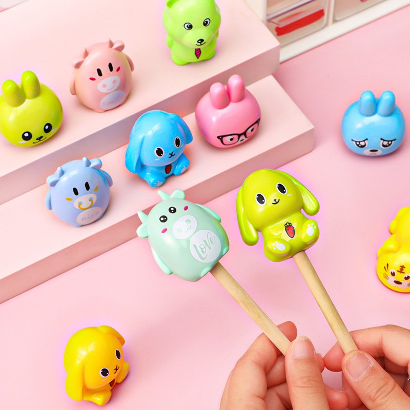 1pc Cartoon Animal Series Pencil Sharpener Mini Cute Sharpener for Kids Children Students Supplies Stationery