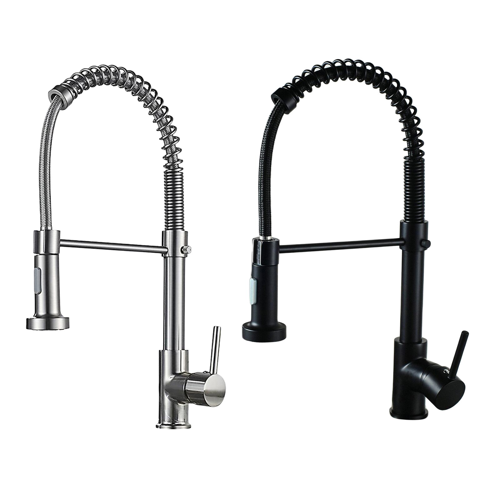 Swivel Sink Mixer Sprayer Modern Kitchen Tap Single Lever Dual Ways Spout Pull Down Faucet