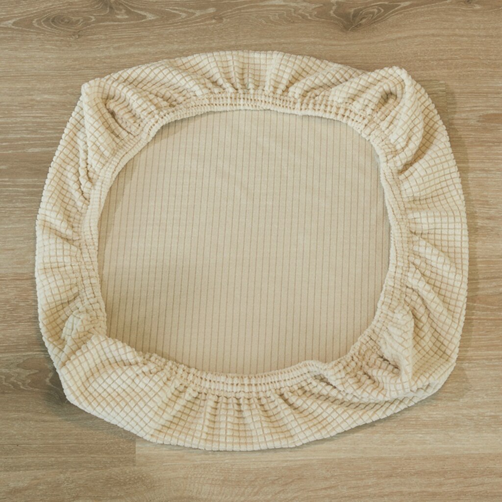 Afneembare stretch hoes voor bruiloftsbanketstoelen en eetkamerstoelen: Beige