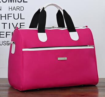 Oksford wodoodporna torba podróżna o dużej pojemności kobiety 2018 moda bagaż worek marynarski zwykły damska torba podróżna na ramię T558: róża czerwony