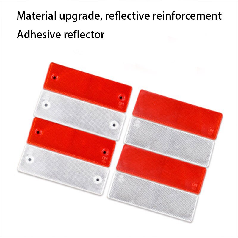 Cinta reflectante rectangular de 5x15cm para coche, motocicleta, moto, caravana, camión, tornillo en Reflector de seguridad, accesorios exteriores para coche