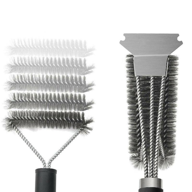 Heavy Duty BBQ Grill Barbecue Kit Oven Grill Cleaning Remover Brush Kitchen Steel Cooking Bristles Wire Tool H3Y1