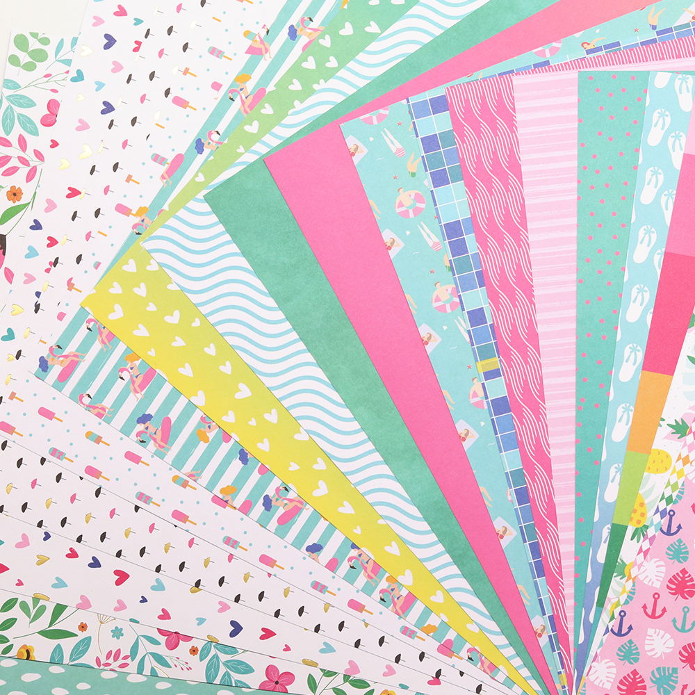 The Path 12 Inch Scrapbooking Papers 20 Sheets Craft Background Decorative Pattern Paper Pack DIY 305x305mm