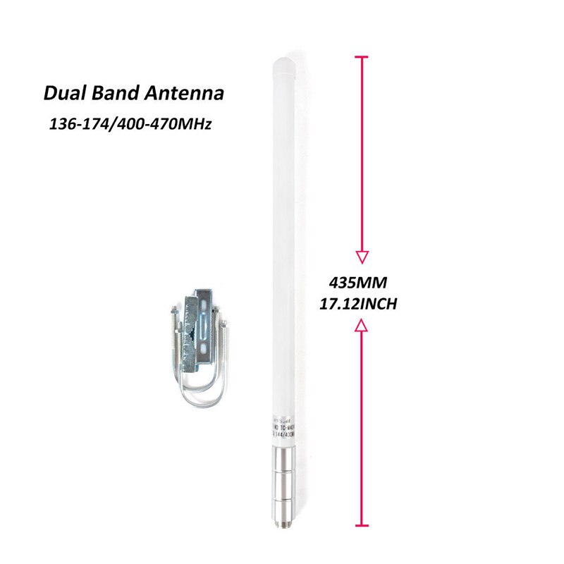 Antena Base de Radio VHF/UHF de banda Dual, amplificador de señal aérea de 136-174MHz/400-470MHz, reemplazo de antenas de comunicación, receptor