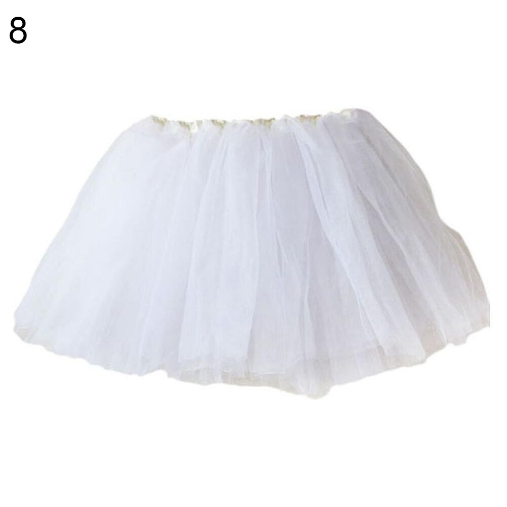 Cute Girl Little Princess Fancy Dancewear Ballet Dance Party Tutu Skirt Costume: White