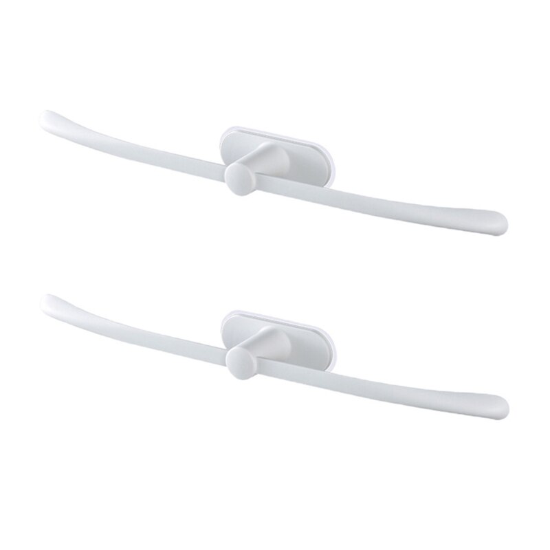H7ED-toallero de baño montado en la pared, 2 piezas, sin punzonado, estante de almacenamiento para colgar ropa sucia, cocina, impermeable