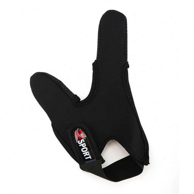 Gants de pêche en néoprène, demi-protection, antidérapant, Anti-coupure, deux cannes à doigts, pour attraper du poisson, accessoire d'extérieur, 1 pièces: Orange