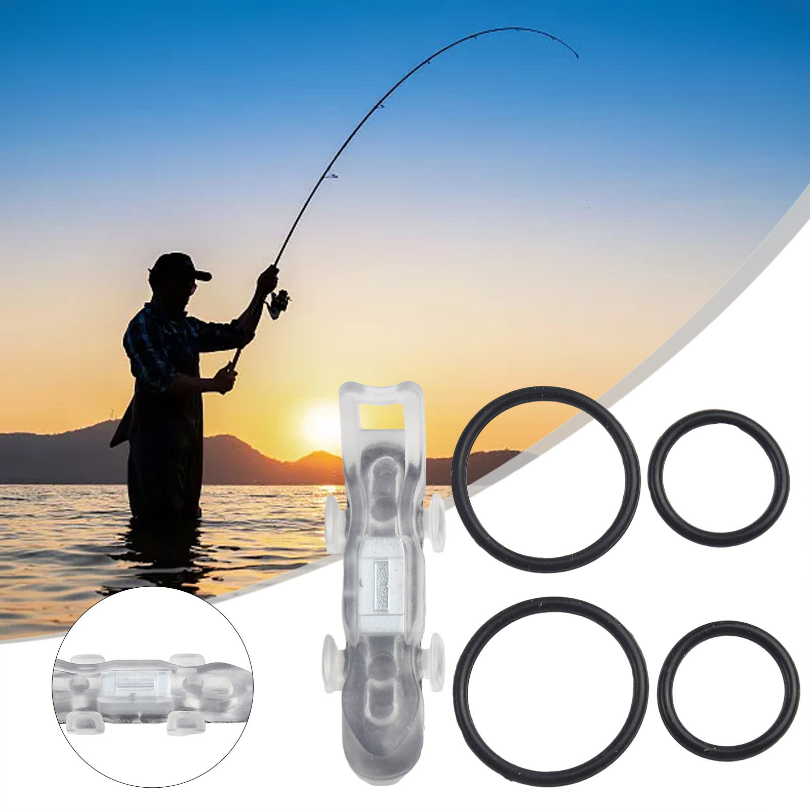 Gancho de pesca magnético, fijador de señuelo para caña de pescar con almohadilla de goma antideslizante, equipo de pesca, reemplaza accesorios prácticos