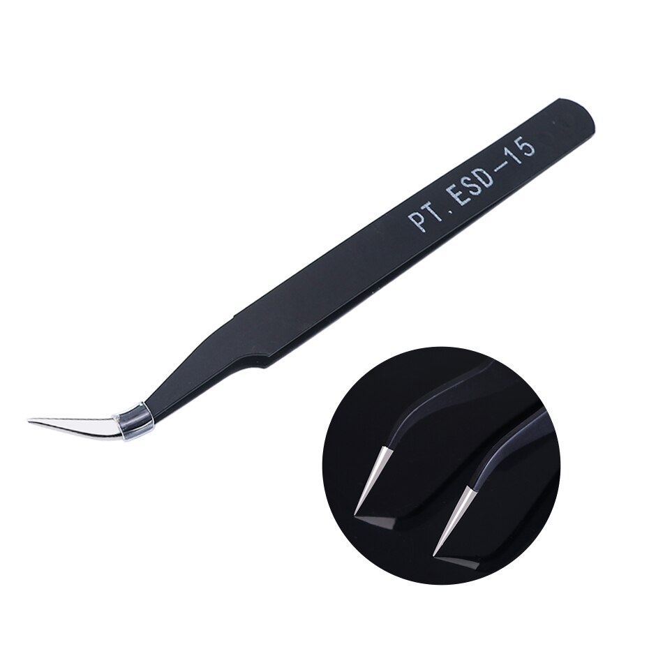 4 rodzaje prostych, zakrzywionych, tęczowych pęustawić robić przedłużania rzęs, makijażu, manicure, precyzyjnego wybierania, profesjonalnej pęsety robić brwi, fbt 1-4: Esd -15