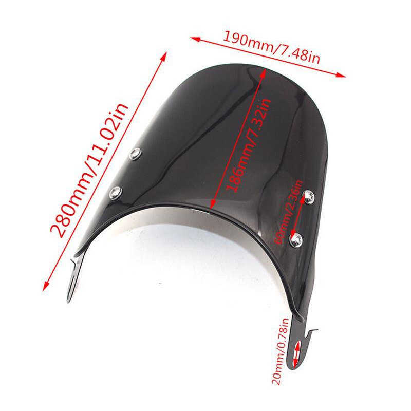 Motorfiets voorruit luchtstroom verstelbare windgeleider voor 5-7 inch koplampen universeel moto