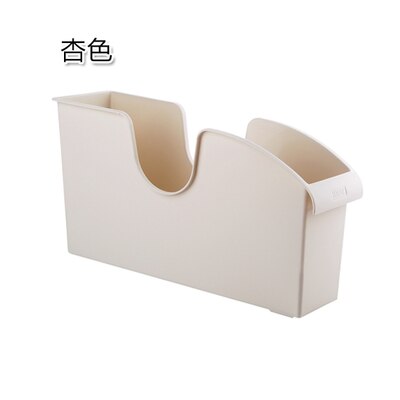 Køkkenskab opbevaring push-pull boks tyk plastaffaldsboks husholdningsopbevaring opbevaring grydestativ med glat  xi3151608: Beige