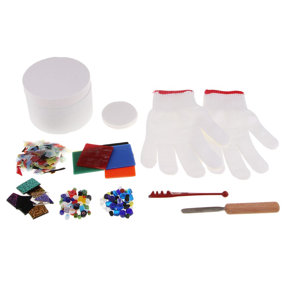 10 stücke Mikrowelle Ofen Bausatz und DIY verschmelzen Glas Schmuck einstellen Machen DIY Schmuck Glas verschmelzen Werkzeuge Mikrowelle Ofen Bausatz
