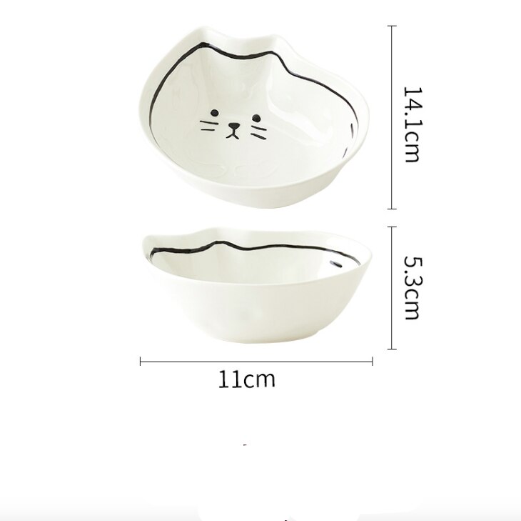 Cartoon Dinner Plate Set Ceramic Kitchen Plate Breakfast Tableware Set Food Dishes Rice Salad Noodles Bowl Soup Kitchen Tool: 002