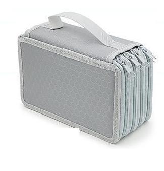 Trousse à crayons super grande 72 pièces porte-crayons tissu fournitures scolaires papeterie boîte scolaire trousse à crayons sac à crayons: Gris clair