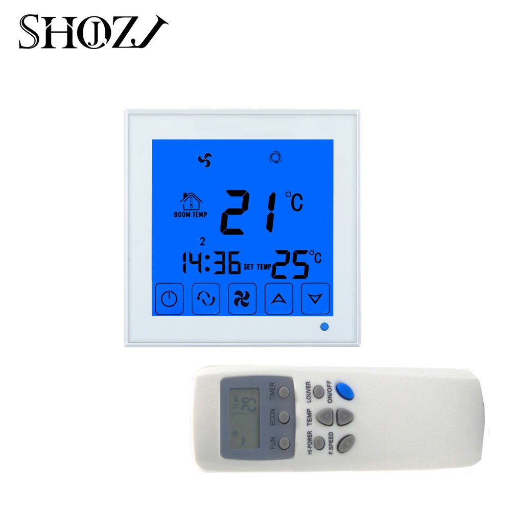 Smart Central Air Conditioner Temperature Controller 2P 4P Fan Coil Thermostat for heating/cooling Room Temperature: 4P RC NO WIFI