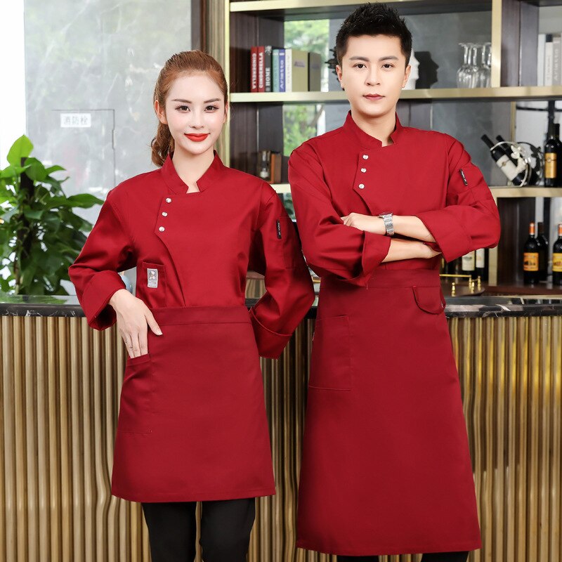 Restaurant Clothes The Chef Uniform Man Long Sleeve Hotel Restaurant Catering For Western Kitchen Chef's Qiu Dong Outfit