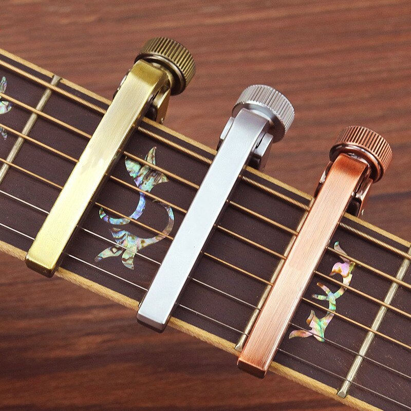 Guitar Capos Electric Acoustic Guitar Capo Bass Violin Ukulele Capotraste Single-handed Tune Clamp Trigger - 3 Colors Metal Capo