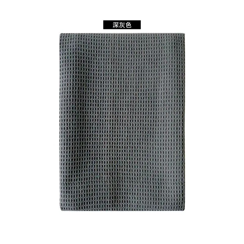 1/4PCS Cotton Waffle Weave Napkins, Absorbent Teatowel Dinner Table Reusable Towel,Kitchen Household Durable Cloth,17x25Inch: L / Dark Grey