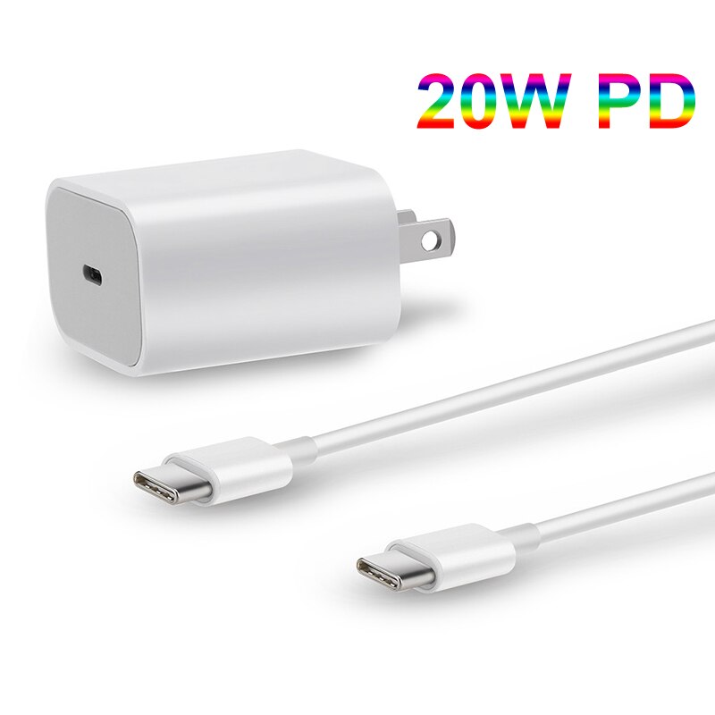 20W EU/UK/US PD Plug Travel PD charger USB Type C Quick Charger Adapter For iPhone 12 Pro/XR/X/Xs/Max/8 Fast Charging port