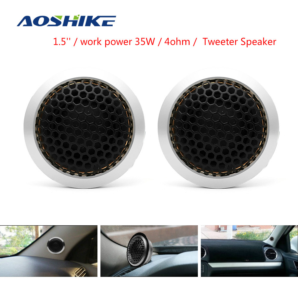 Aoshike 2Pcs 1.5 ''Auto Tweeter Speaker 4 Ohnm 180W 12V Aluminium Mini Hoge Efficiëntie Auto dome Tweeter Luidsprekers Voor Car