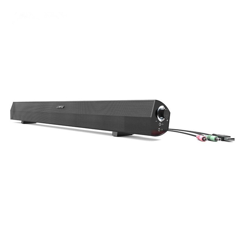 LONPOO – haut-parleurs MP3 10W, USB, barre de son stéréo, pour ordinateur, iPhone, PC portable, TV: Default Title