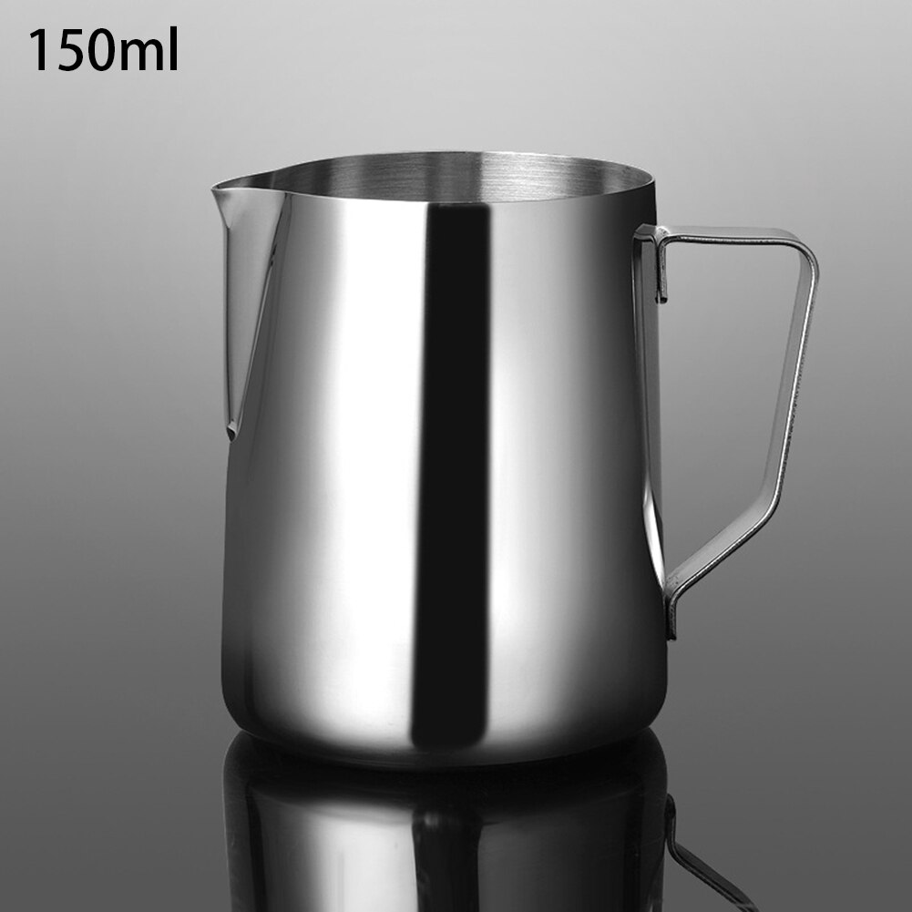 600ml 150ml Stainless Steel Milk Jug Frothing Frother Coffee Latte Pitcher Measure Cup Safe Dishwasher Milk Frothing Jug: 150ml