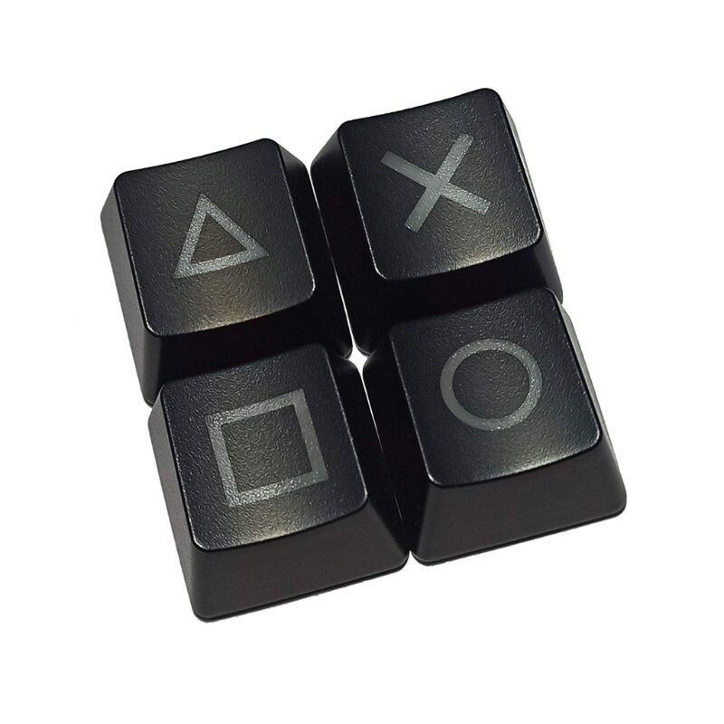 4Pcs Shine Through Keycaps ABS Backlit Etched Shine-Through Light OEM keycaps