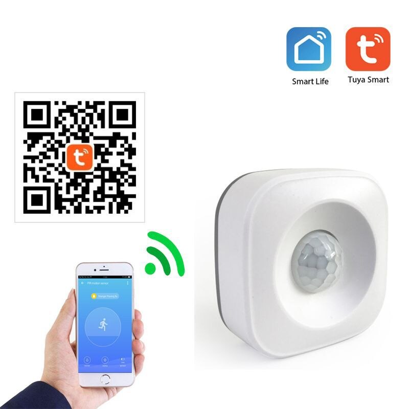 Tuya WiFi PIR Motion Sensor Wireless Infrared Detector Security Burglar Alarm Sensor Smart life APP Control Compatible