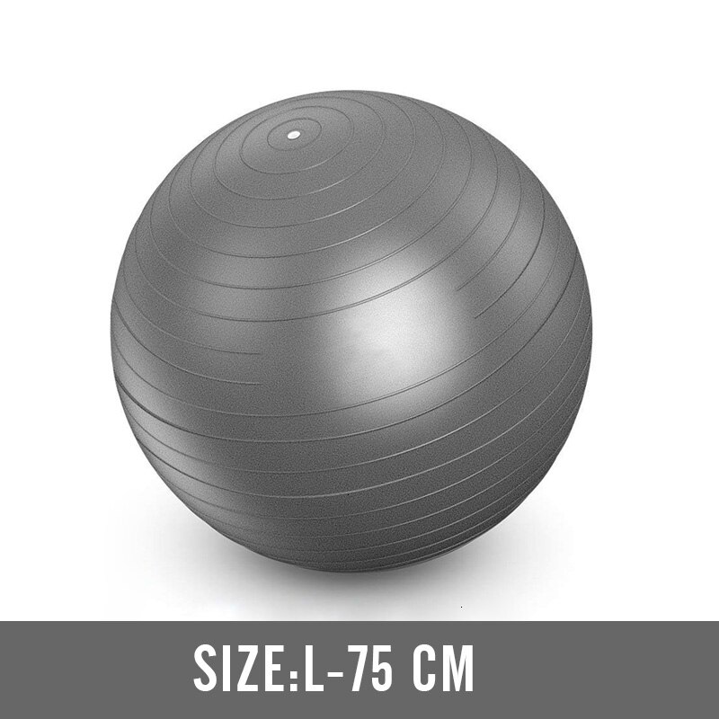 Bolas de Yoga profesionales para hombre, accesorio grueso de PVC, antiexplosión, para Pilates, Fitness, equilibrio, entrenamiento de estabilidad, 55cm-75cm: Gray75cm