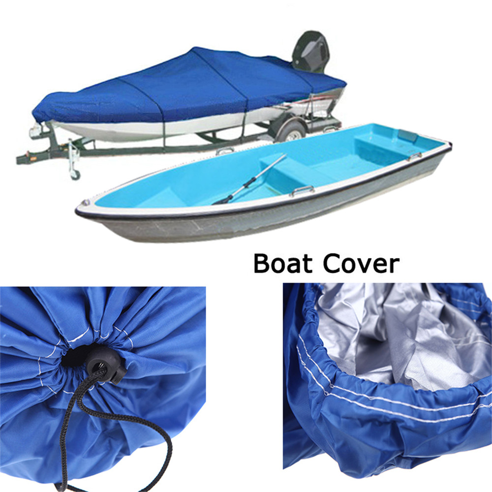 210d speedbåd camping fiskebåd cover tilbehør bil covers 17-19ft ski v-skrog vandtæt uv beskyttet blå