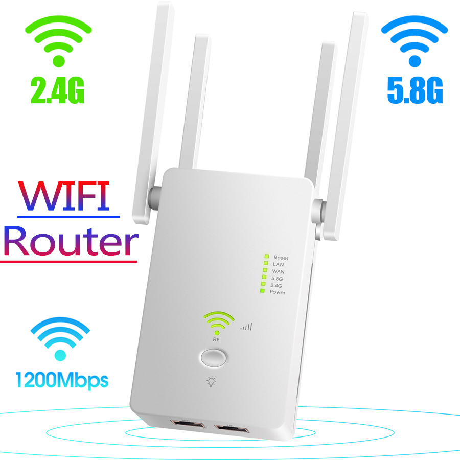 Wifi Singal Booster Repeater Extender Wan Wifi Router Dual 2.4G 5.8Ghz 1200Mbps Wifi 5Ghz Lan wi-fi Lange Range Amplifier