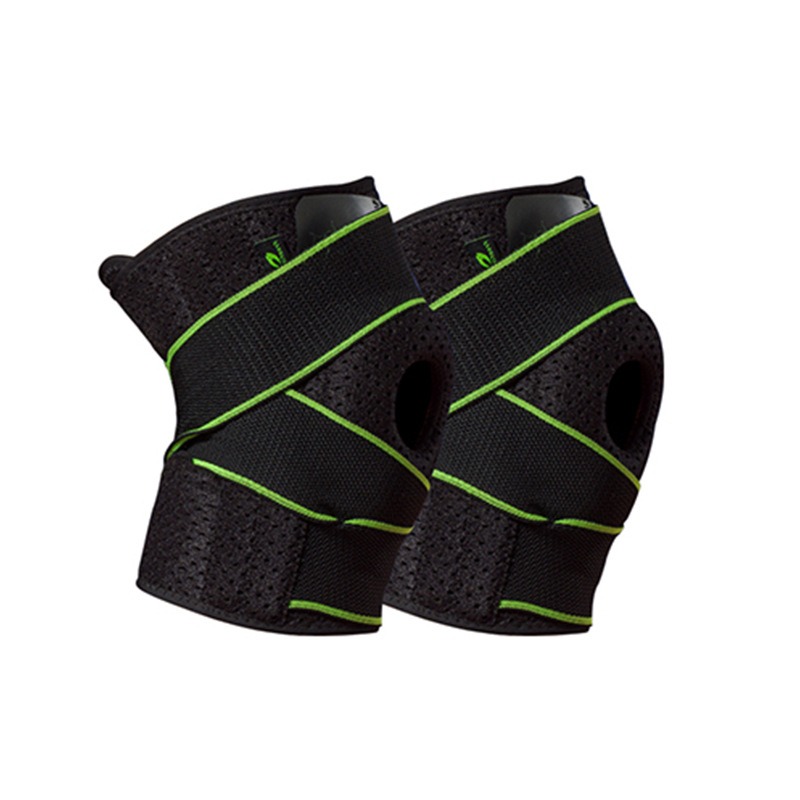 Cinturino sportivo Ginocchiere fredde in silicone pressurizzato a otto caratteri Corsa Basket Alpinismo Ginocchiere sportive per badminton