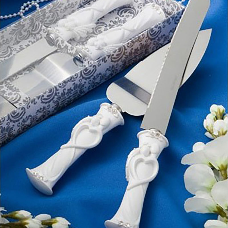 2pcs Stainless Steel cake decorating tools Cutter Server Set Wedding Birthday cake knife Handle Party Decoration Bread Scraper: DS3021