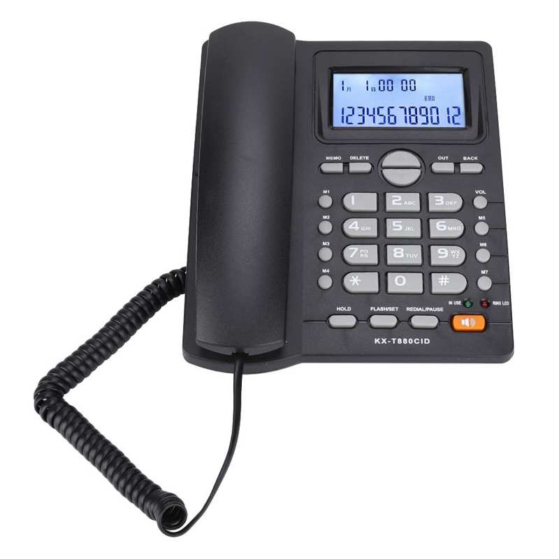 Desktop Corded Fixed Phone Home Landline Telephone with Caller ID Display Large Buttons Speakerphone for Home Office Hotel