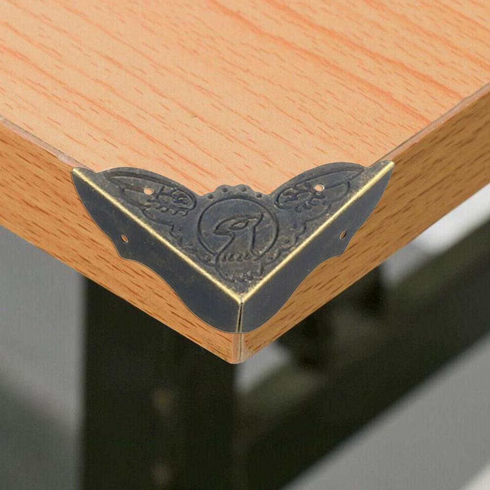 1pc Antique coin protecteur coin protecteurs Table coin boîtes bijoux Antique fer quatre coins bureaux protecteur enveloppe K7U0