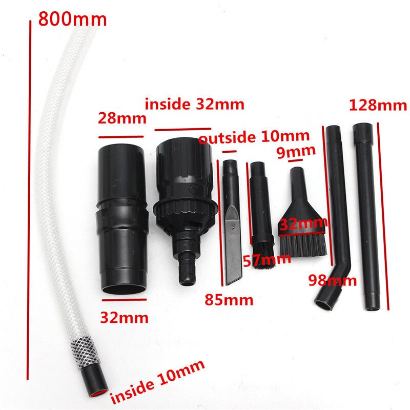 8 Stks/set 80Cm Slang + Borstel Car Vehicle Cleaning Mini Tool Voor Dyson Stofzuiger Slang Nozzle Set Dyson vacuüm Cleane