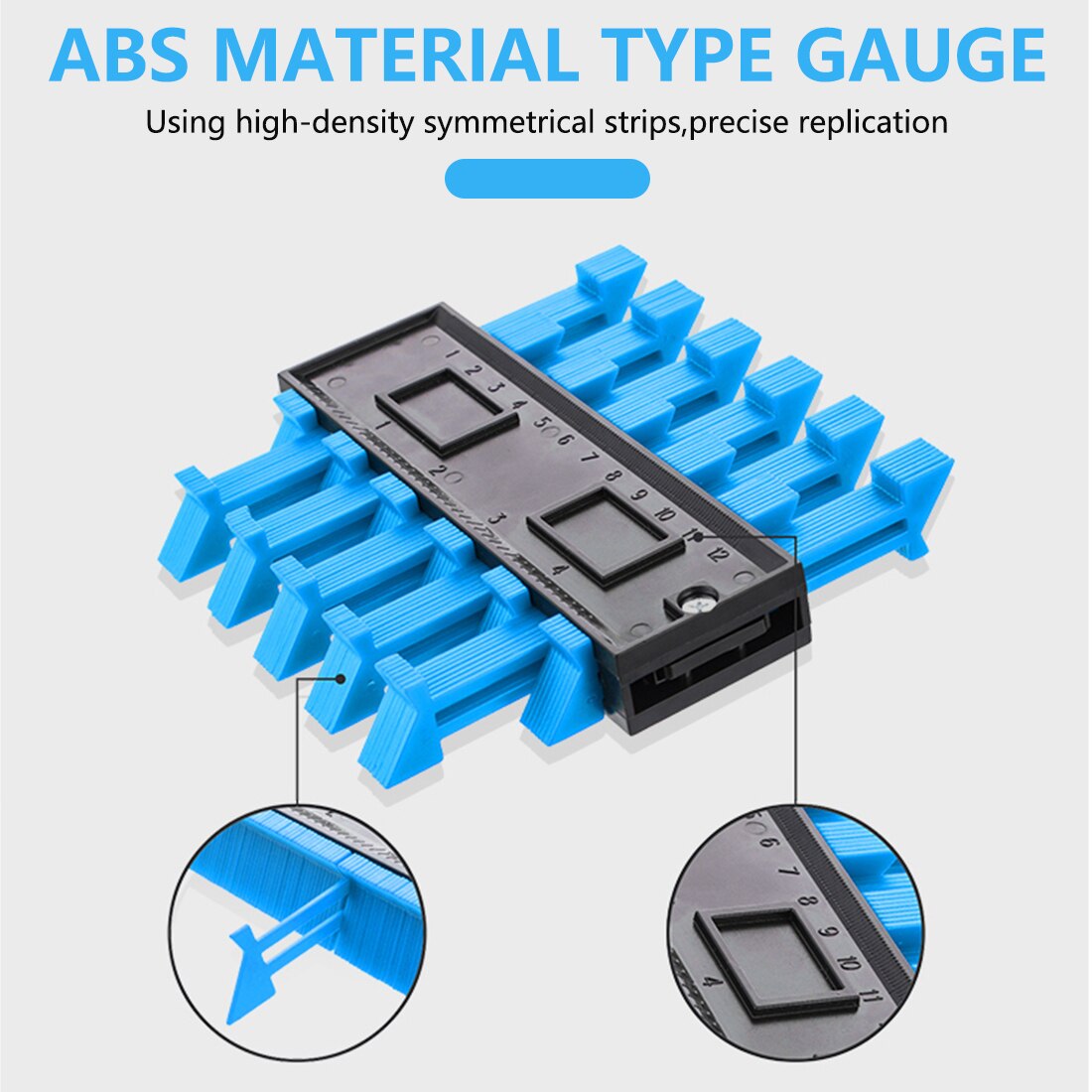 12/25cm Contour Gauge Profile Copy Gauge Ruler Metric Inch Marking Gauge Shape Duplicator Tiling Laminate Tiles Measuring Tool