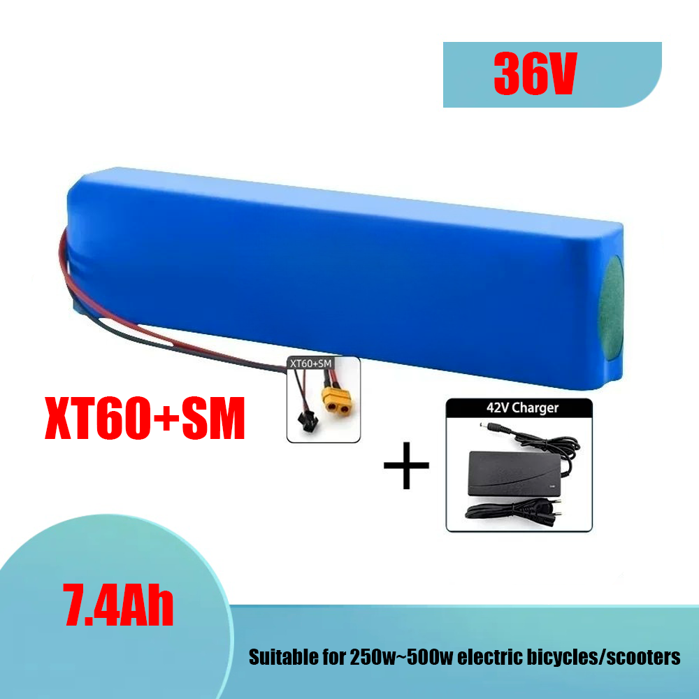 18650 36-V-Lithium-Ionen-Akku, 10s3p, 7,4 Ah, 10,5 Ah, 14 Ah, verkauft mit 42-V-2-A-Ladegerät baterias litio 36 V, geeignet für Roller: Himmel Blau