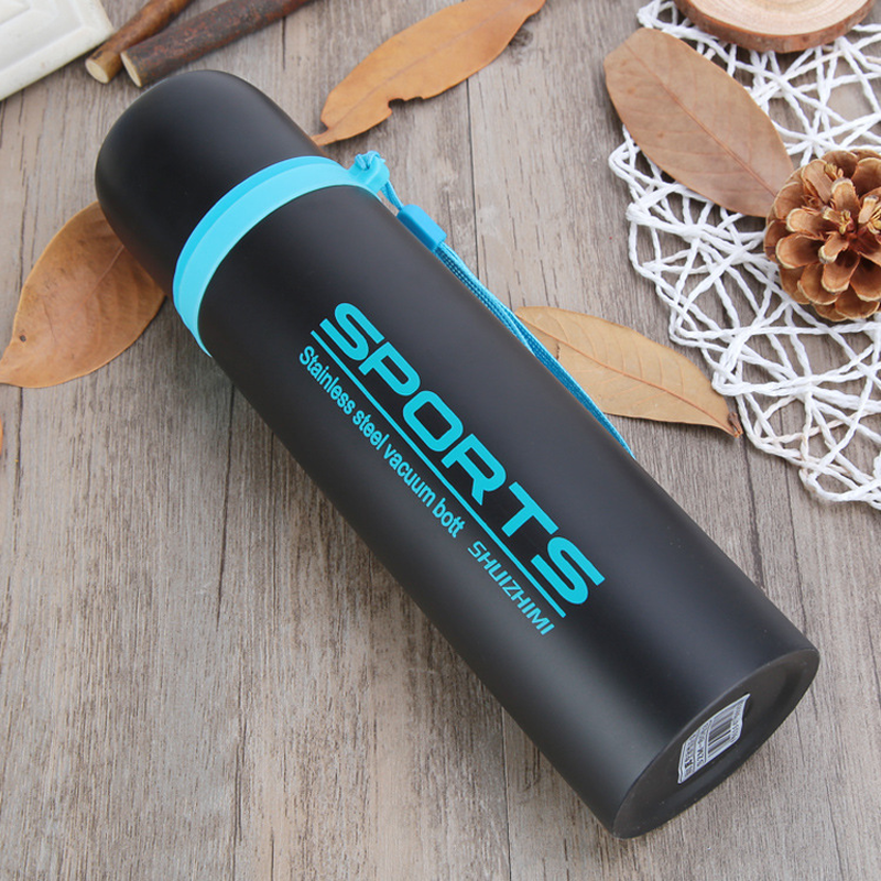 300ml 480ml vattentermos tevakuumkolv med filter rostfritt stål sport termisk kopp kaffe teflaska kontorsföretag: 500ml / 2