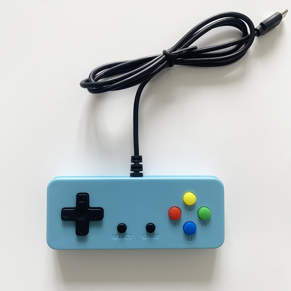 mini-spillkonsoller mikro-usb-adapter spillkonsollkontroller gamepad til håndholdt spillspiller videospillkonsoller: Himmelblå