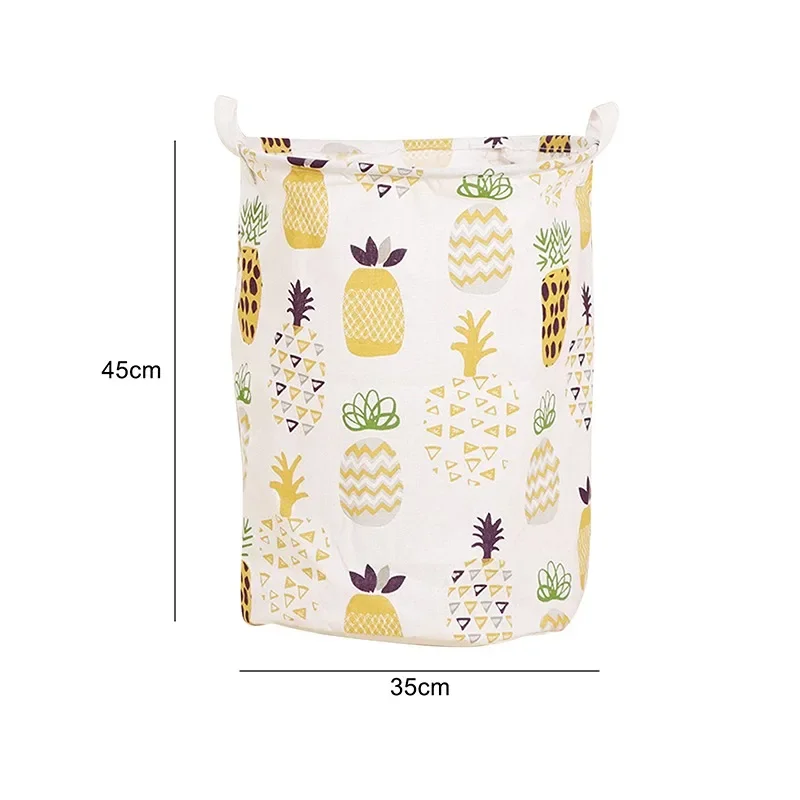 Organizer Canvas Laundry Basket Waterproof Large Capacity Laundry Hamper Dirty Clothes Storage Basket Toy Home Storage Bin 45x35: light green