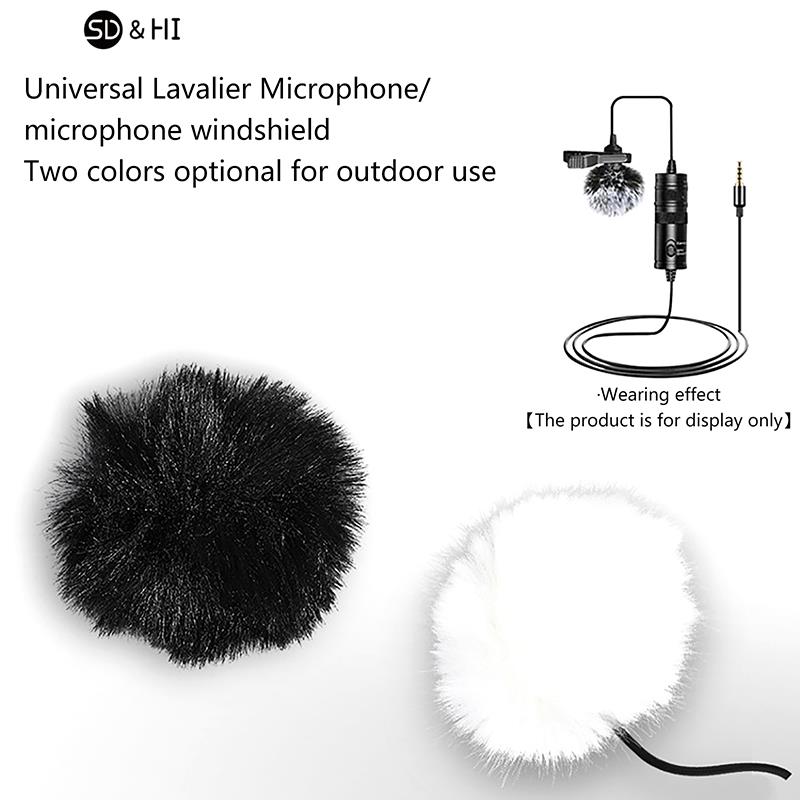 2 Kleuren Universele Revers Microfoon Zachte Harige Voorruit Windscherm Windscherm Zachte Comfortabele Revers Lavalier Microfoons Hoes